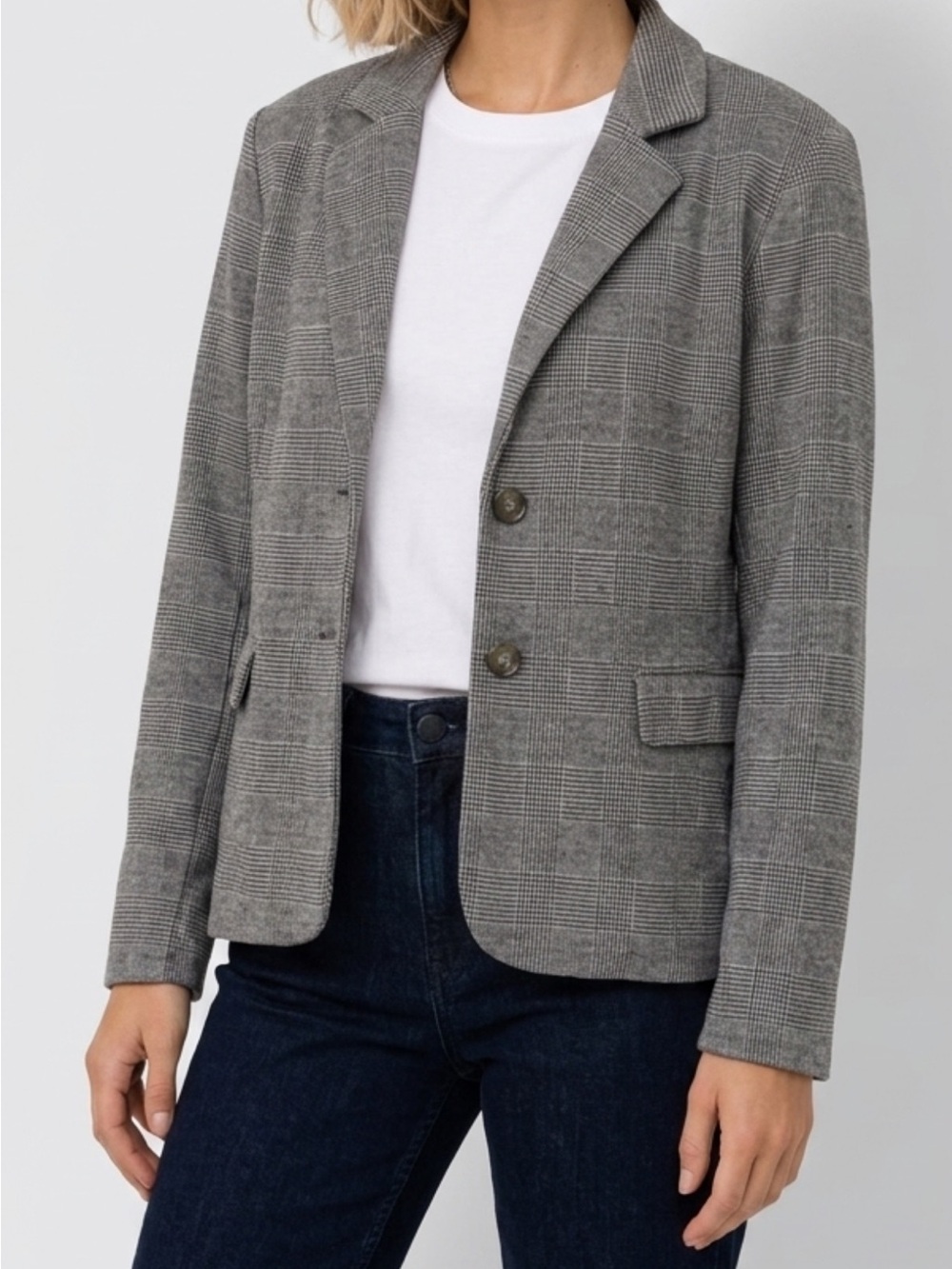 Rachel Zoe Gray Glen Plaid Blazer